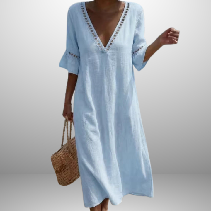 ELARA | Breezy Maxi Dress Flattering Comfort Seaside Style