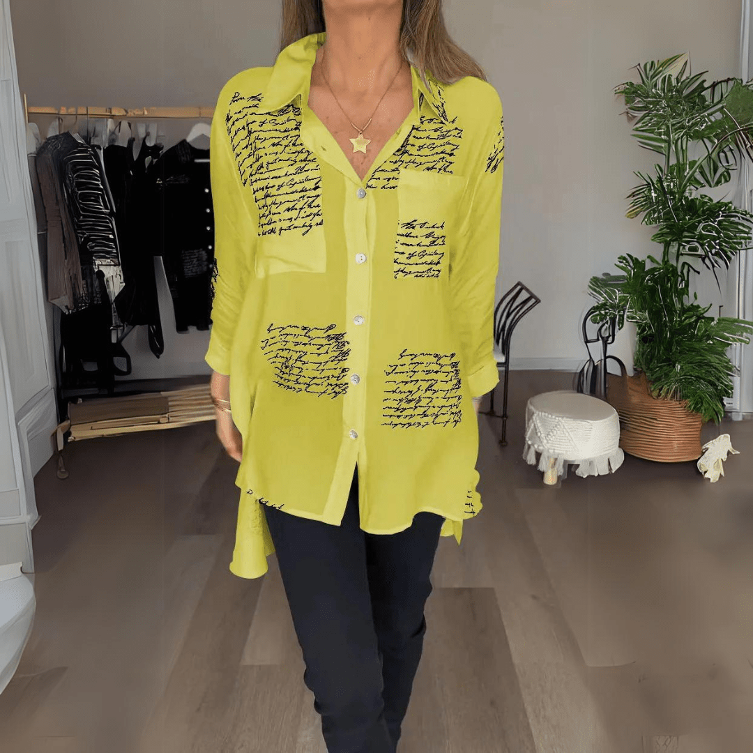 Tiemona – Script Button-Up Shirt
