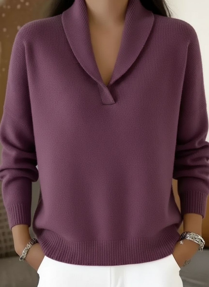 Charlotte | Elegant Collar Knit Sweater