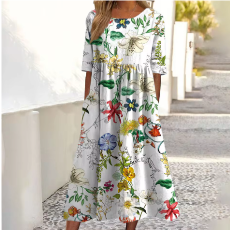 Selina | Floral Midi Dress