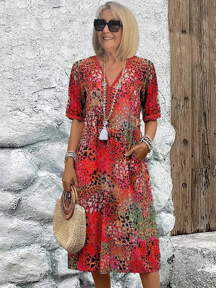 Fatima - Dress with Floral Design