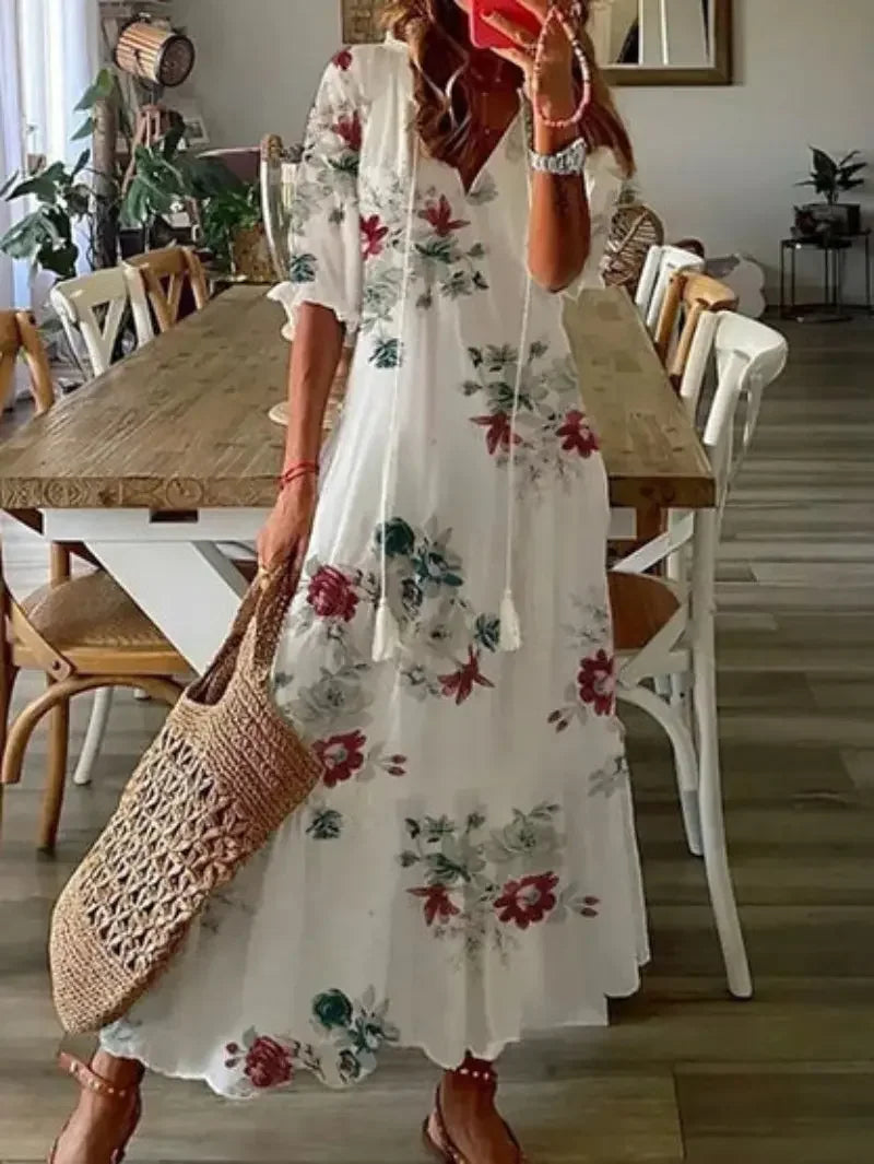 Andrea - Boho Dress with Tummy Coverage
